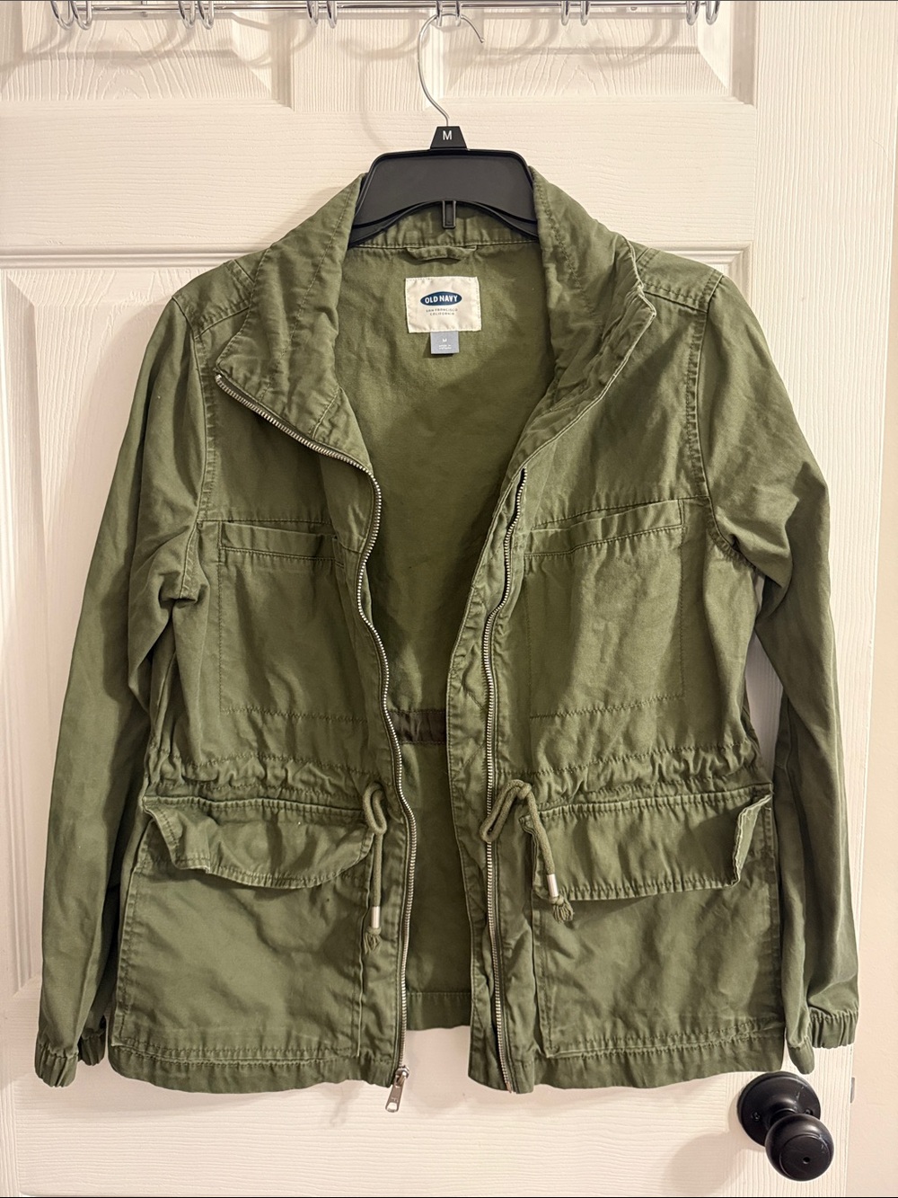 Old Navy Olive Utility Drawstring Waist Jacket